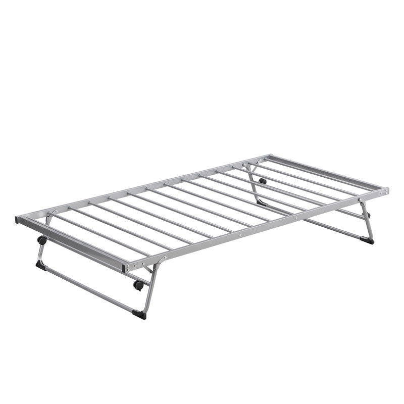 Twin Size Metal Daybed with Adjustable Trundle