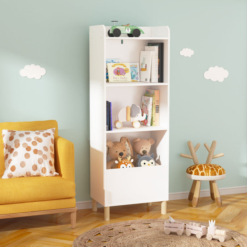 Kids 4-Tier Bookcase Children's Book Display