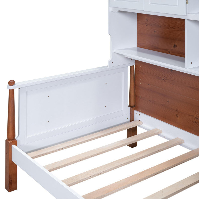 Twin Size Platform Bed with Multiple Storage