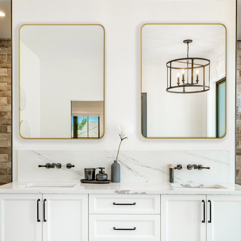 Wall Mirror Black Rectangular Mirror Metal Framed Mirror Vanity Mirror