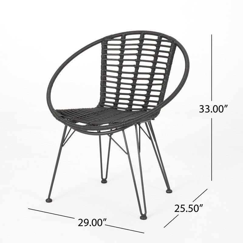 Set of 2 Outdoor Dining Chairs