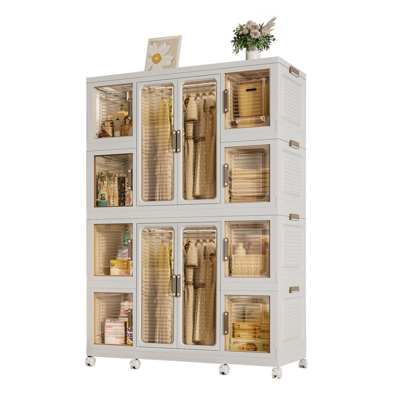 Baby Wardrobe Storage Cabinet with 12 Magnetic Doors