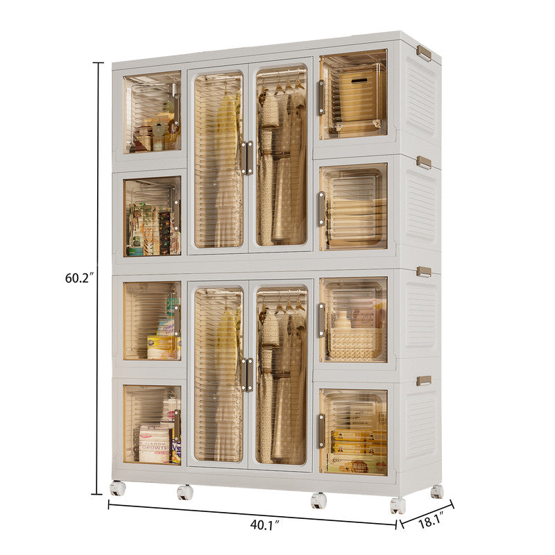 Baby Wardrobe Storage Cabinet with 12 Magnetic Doors