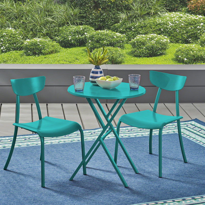 Outdoor Bistro Set Two Chairs and One Table
