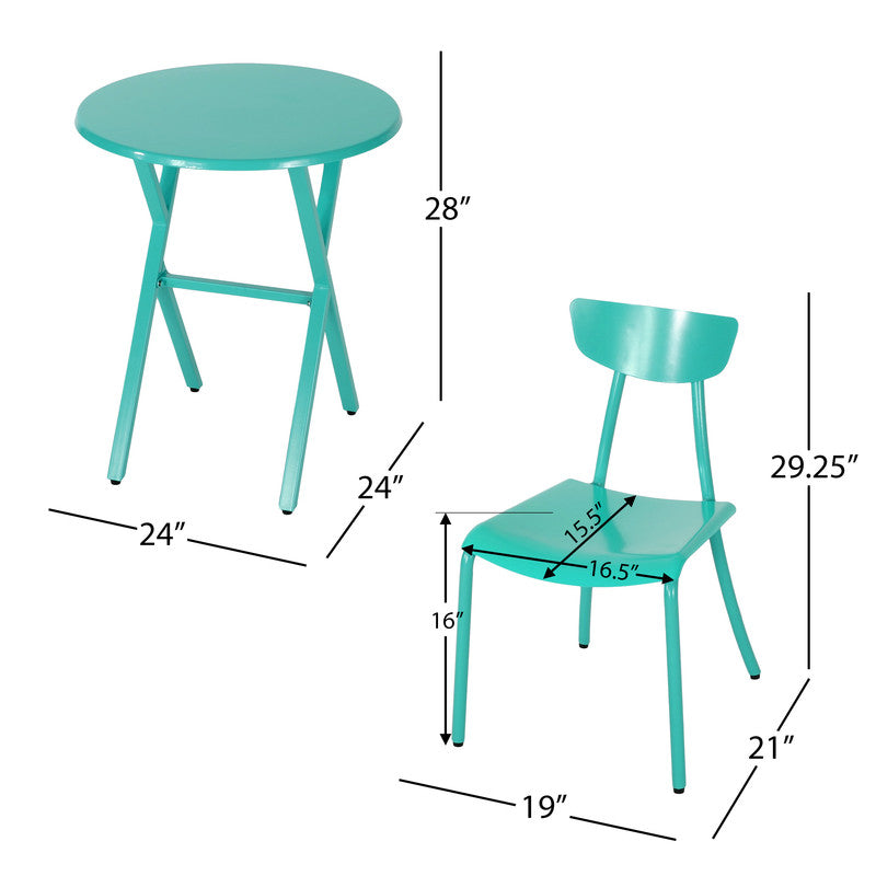 Outdoor Bistro Set Two Chairs and One Table