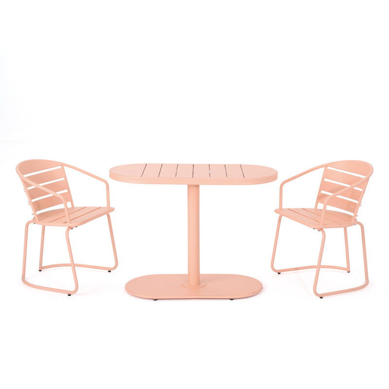 Sanamo Outdoor Bistro Set Two Chairs and One Oval Table