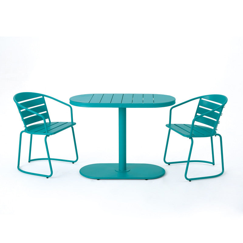 Sanamo Outdoor Bistro Set Two Chairs and One Oval Table