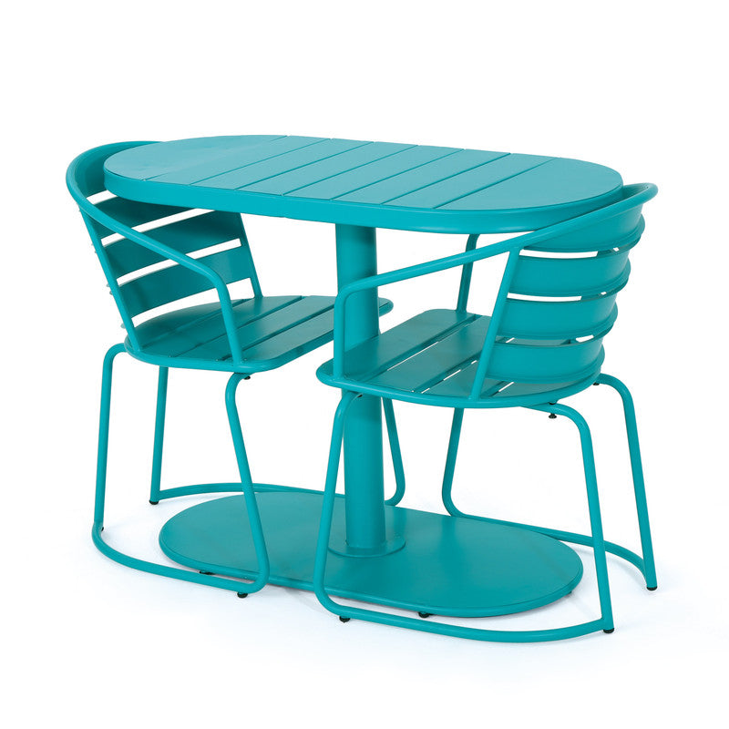 Sanamo Outdoor Bistro Set Two Chairs and One Oval Table