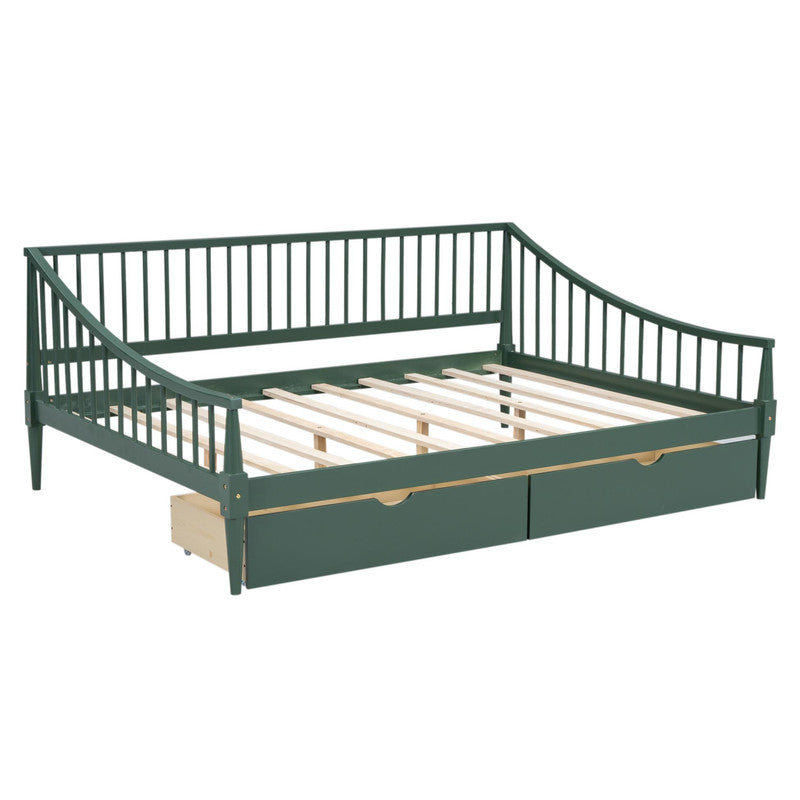 Full Size Daybed with Two Storage Drawers and Support Legs