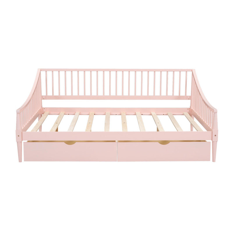 Full Size Daybed with Two Storage Drawers and Support Legs