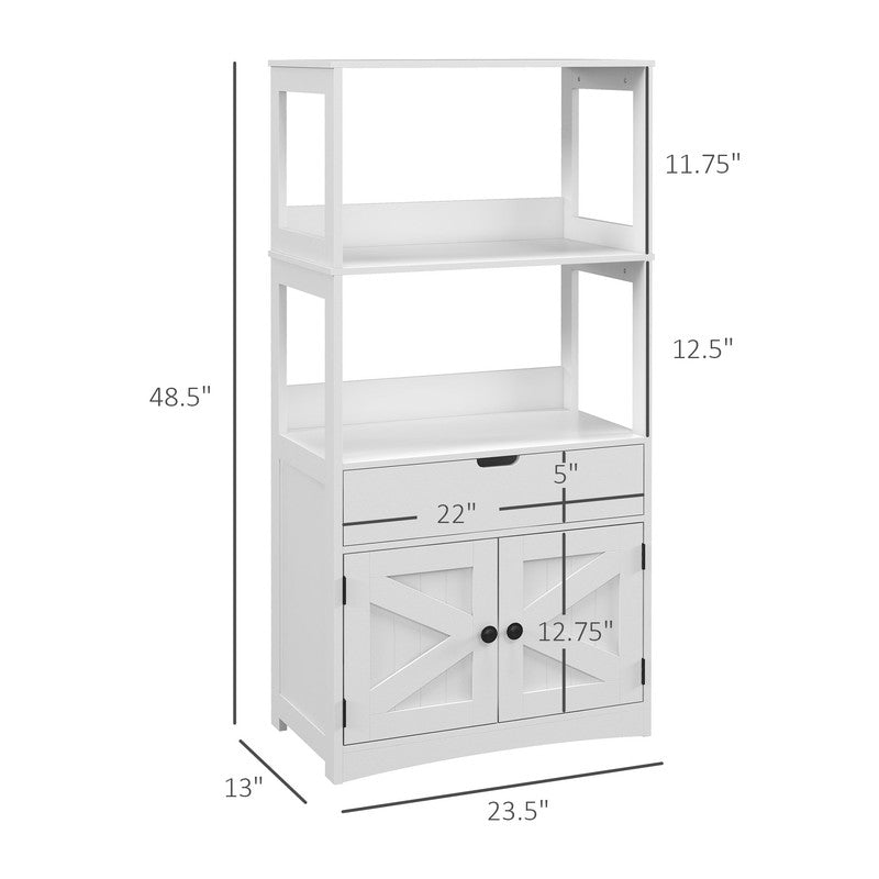Bathroom Floor Cabinet, Bathroom Storage Cabinet with Doors and Drawer