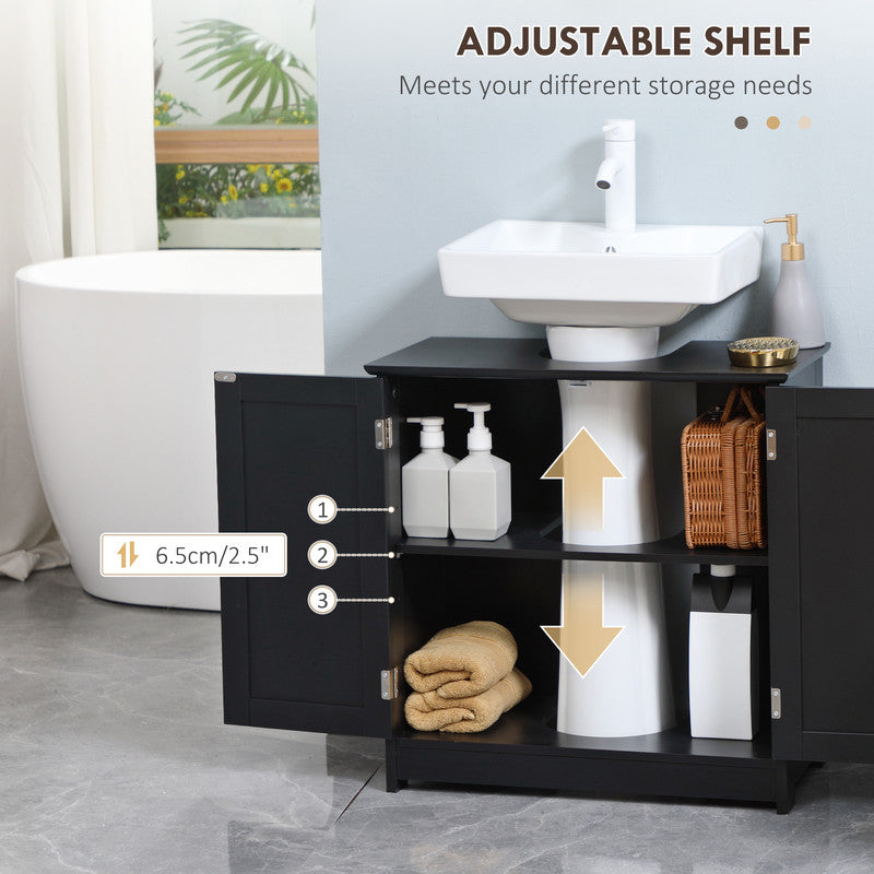 Bathroom Washbasin Cabinet with 2 Doors and Shelf, Pedestal Sink Bathroom Vanity Cabinet