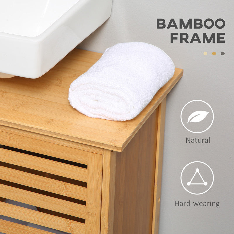 Bamboo Under Sink Cabinet Bathroom Organizer