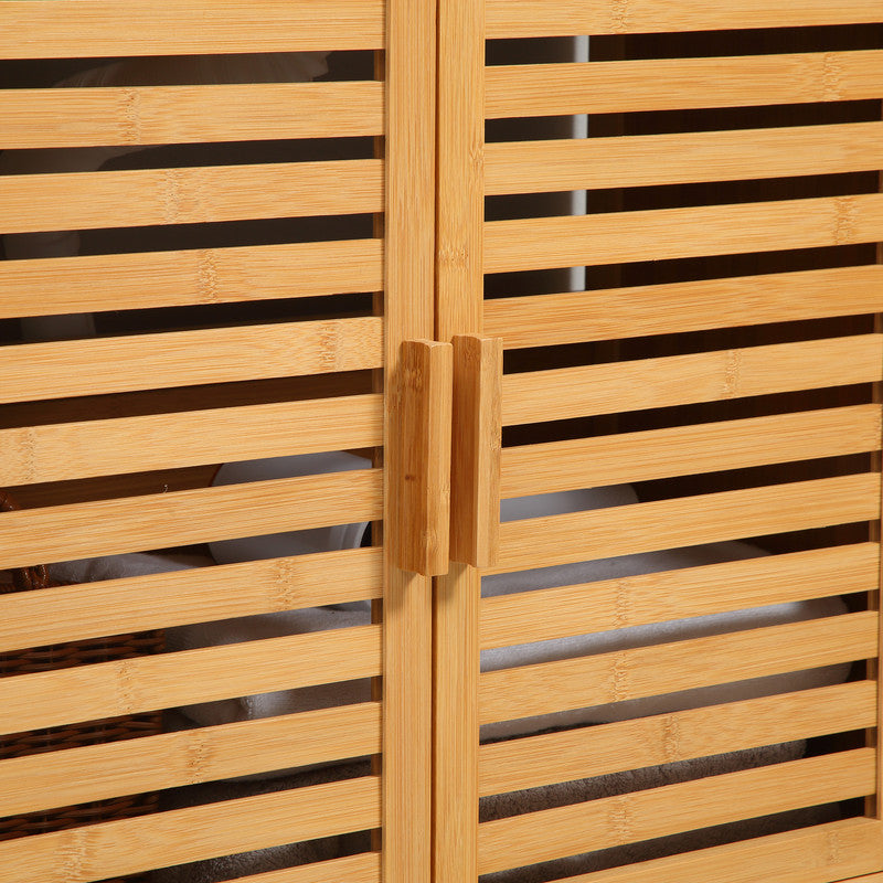 Bamboo Under Sink Cabinet Bathroom Organizer