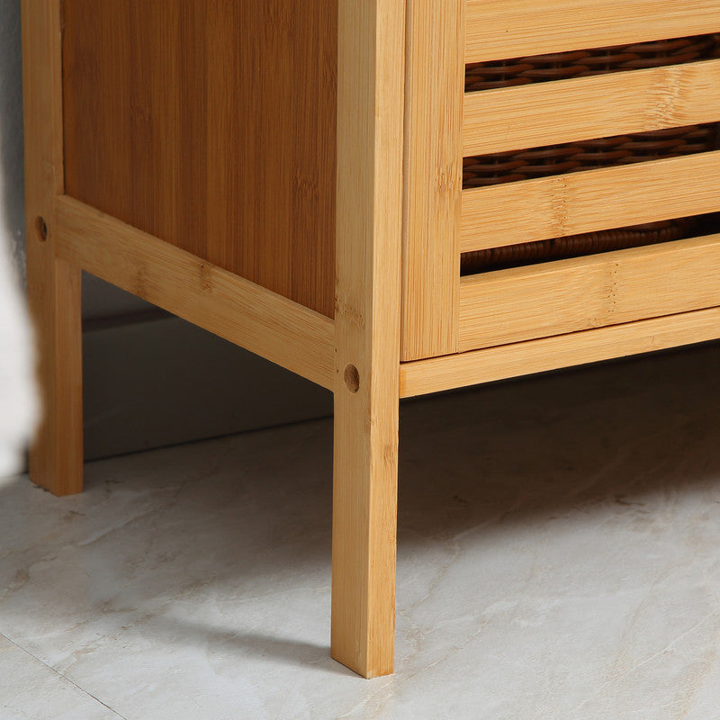 Bamboo Under Sink Cabinet Bathroom Organizer
