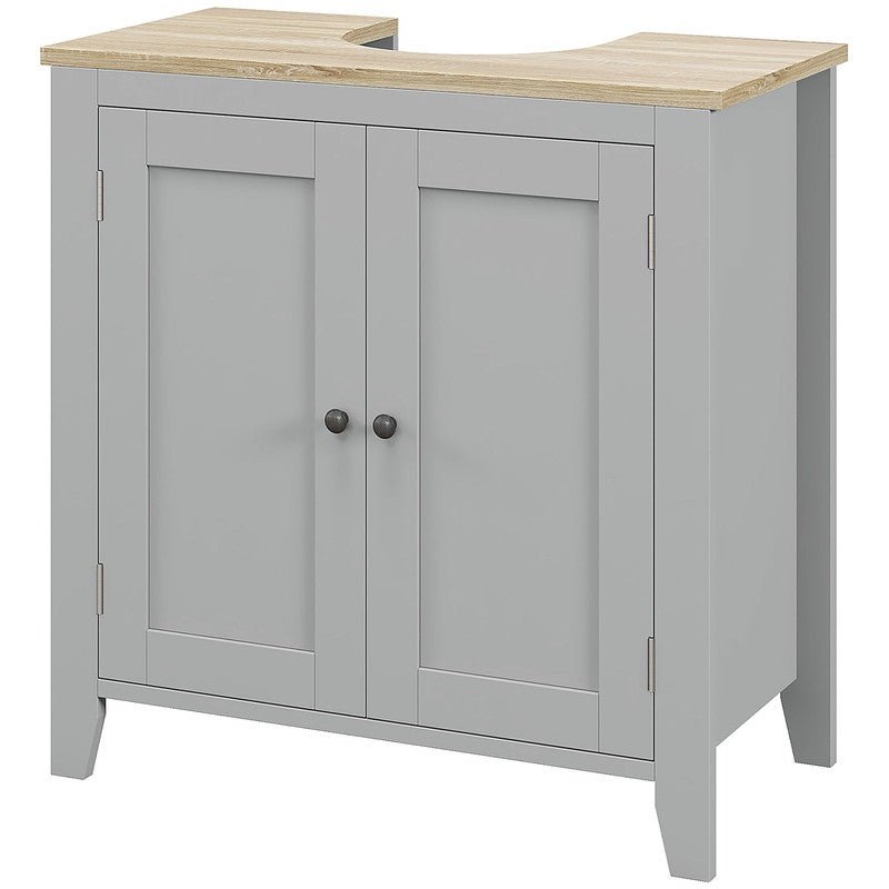 Kleain Pedestal Sink Storage Cabinet, Under Sink Cabinet, Bathroom Vanity Cabinet with U-Shape and Adjustable Internal Shelf