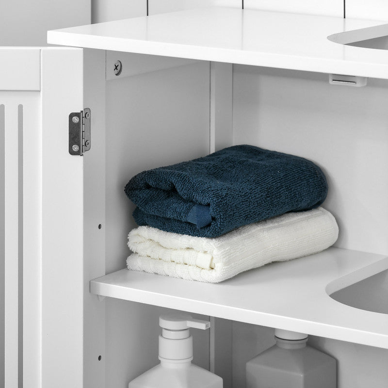 Modern Under Sink Cabinet with 2 Doors, Bathroom Vanity Cabinet with Adjustable Shelves