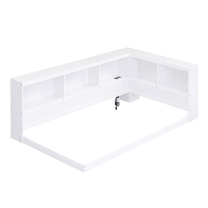 Wood Twin Size Daybed with Storage Cabinets and USB Ports