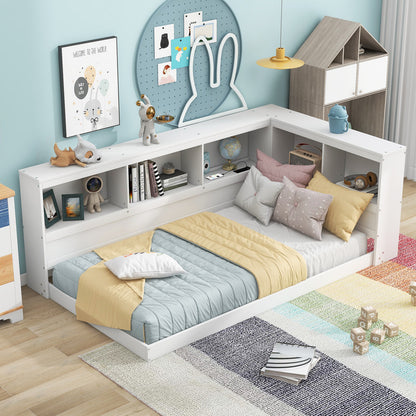 Wood Twin Size Daybed with Storage Cabinets and USB Ports