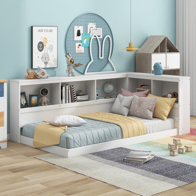 Wood Twin Size Daybed with Storage Cabinets and USB Ports