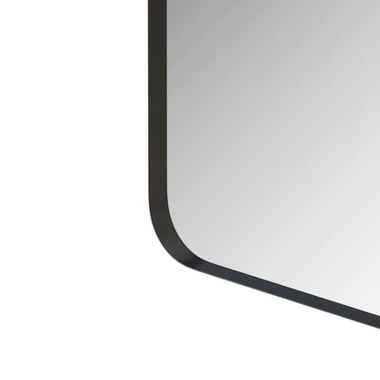 Wall Mirror Black Rectangular Mirror Metal Framed Mirror