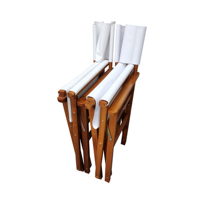 2 Pack Folding Chair Wooden Director Chair Canvas Folding Chair