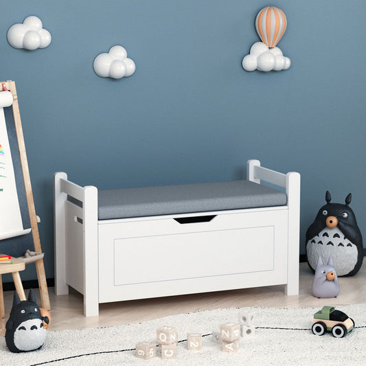 Kids Toy Box Chest with Cushion Seat Bench
