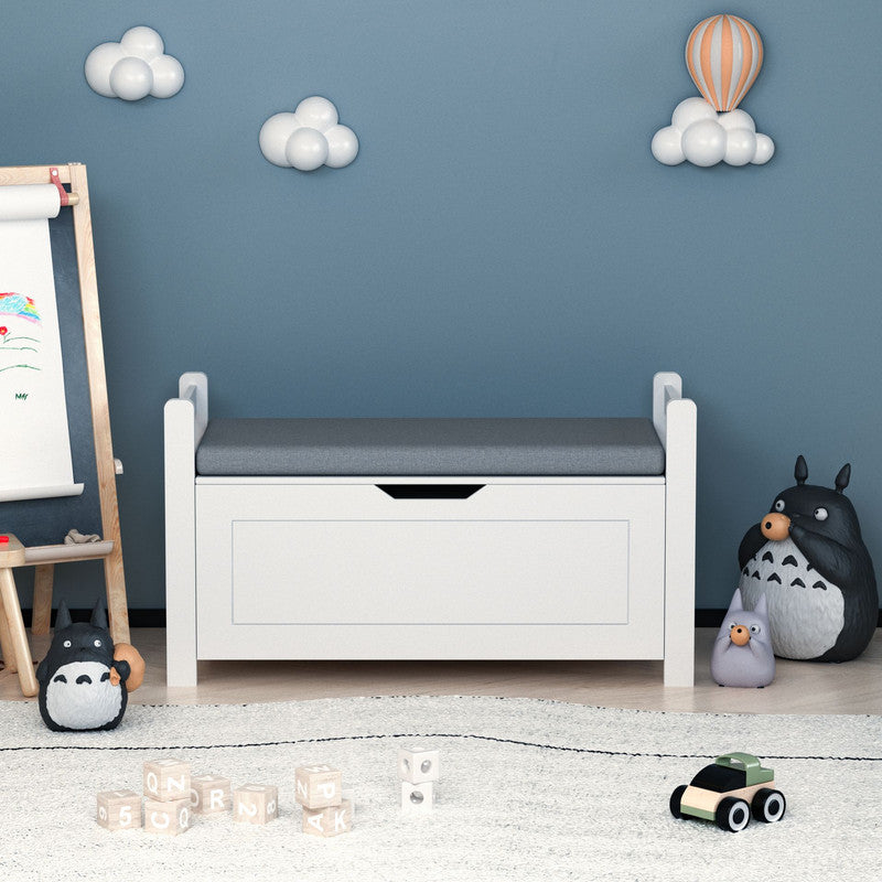 Kids Toy Box Chest with Cushion Seat Bench