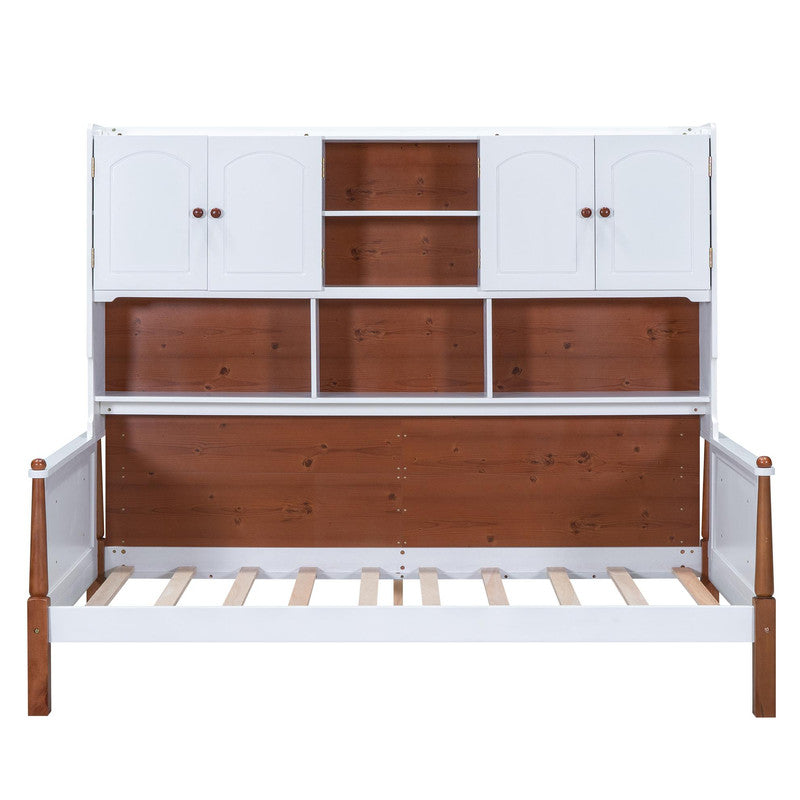 Twin Size Platform Bed with Multiple Storage