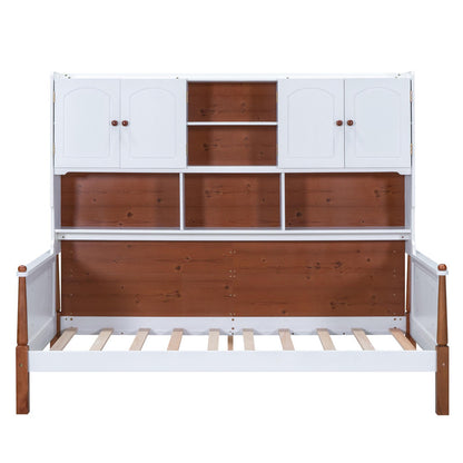 Twin Size Platform Bed with Multiple Storage