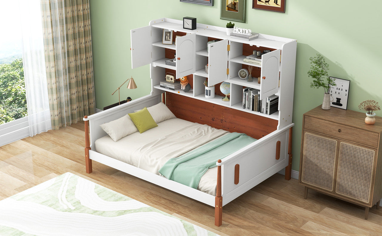 Twin Size Platform Bed with Multiple Storage