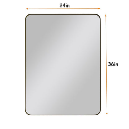 Wall Mirror Black Rectangular Mirror Metal Framed Mirror Vanity Mirror