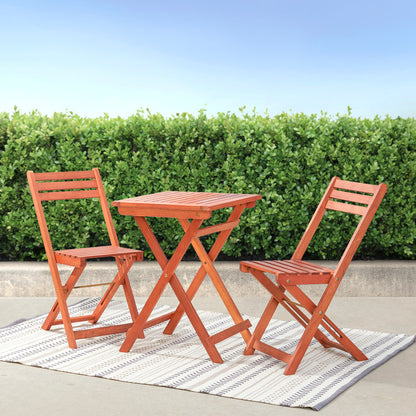 Marco Reddish Brown Balcony Wood Bistro Set