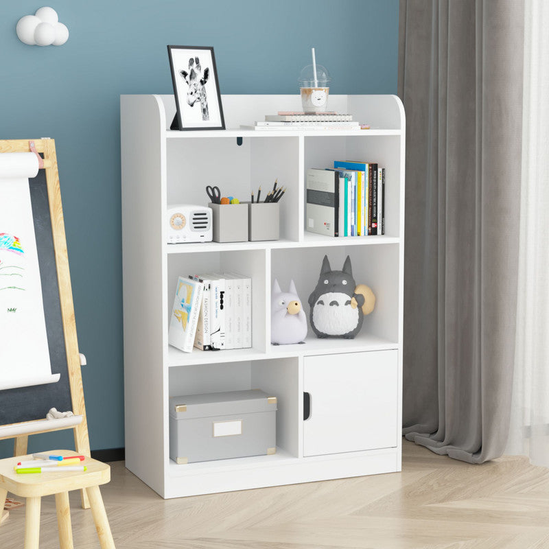 Kids Bookcase with 6 Compartments Freestanding Shelves