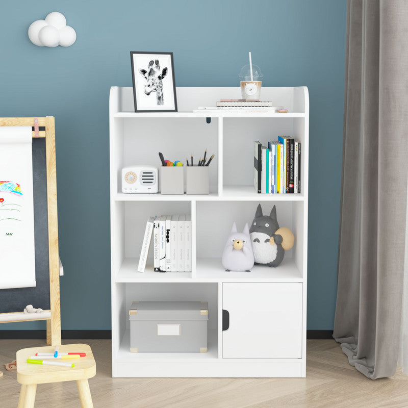Kids Bookcase with 6 Compartments Freestanding Shelves
