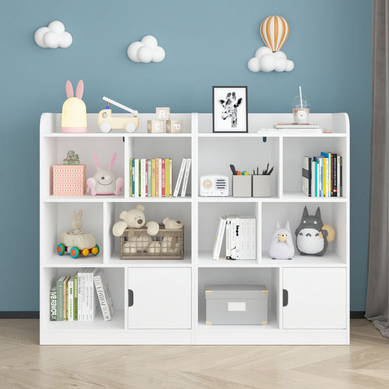 Kids Bookcase with 6 Compartments Freestanding Shelves