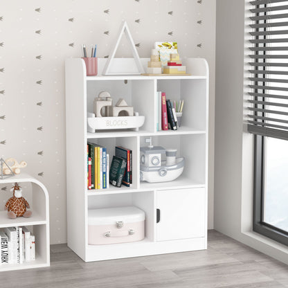Kids Bookcase with 6 Compartments Freestanding Shelves