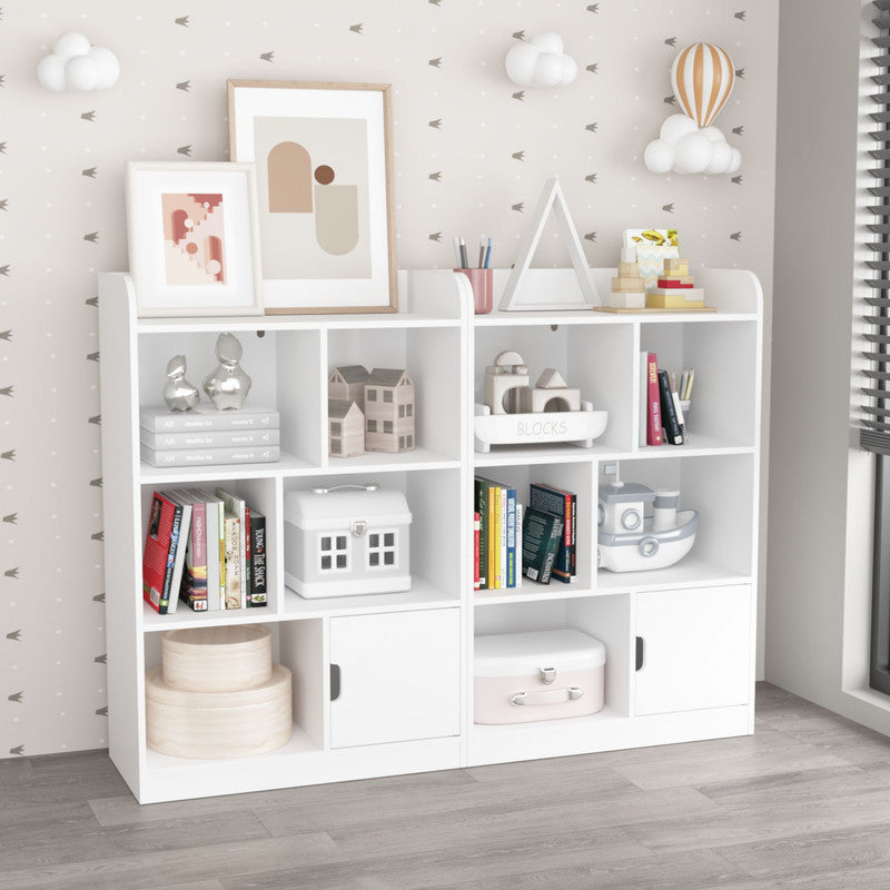 Kids Bookcase with 6 Compartments Freestanding Shelves