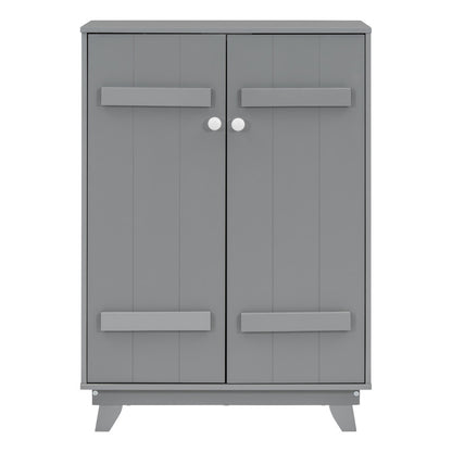 Wooden Wardrobe Cabinet with Hanging Rod, Storage Armoires with Doors