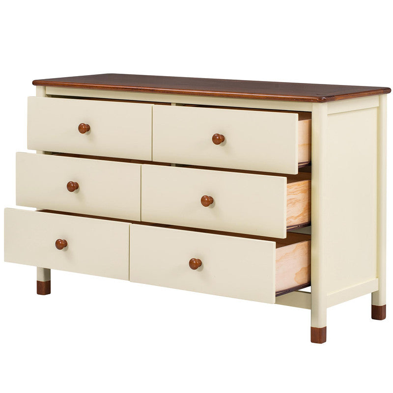 Wooden Storage Dresser with 6 Drawers, Storage Cabinet for Kids Bedroom