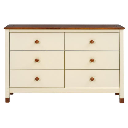 Wooden Storage Dresser with 6 Drawers, Storage Cabinet for Kids Bedroom