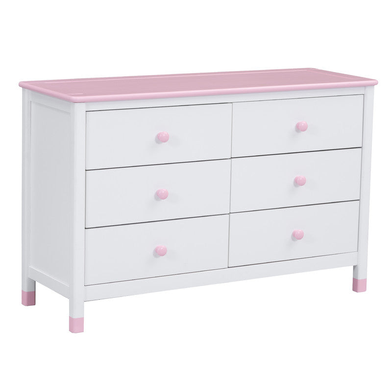 Wooden Storage Dresser with 6 Drawers, Storage Cabinet for Kids Bedroom