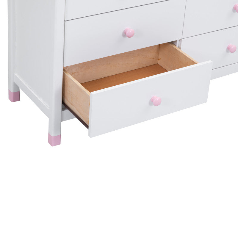 Wooden Storage Dresser with 6 Drawers, Storage Cabinet for Kids Bedroom