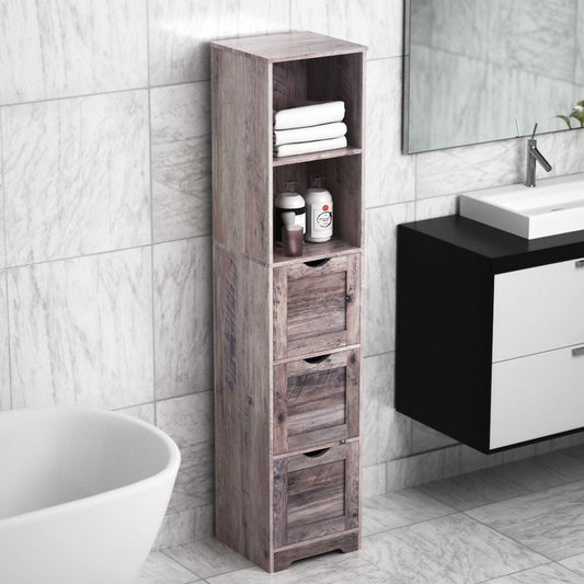 Bathroom Floor Cabinet with 3 Drawers 2 Shelves