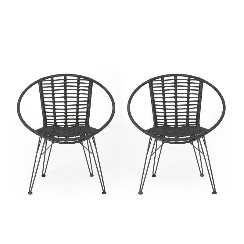Set of 2 Outdoor Dining Chairs
