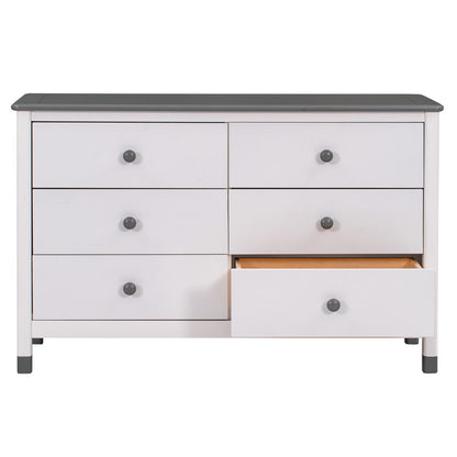 Wooden Storage Dresser with 6 Drawers, Storage Cabinet for Kids Bedroom
