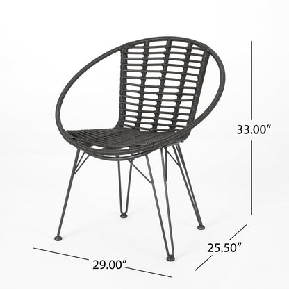 Set of 2 Outdoor Dining Chairs