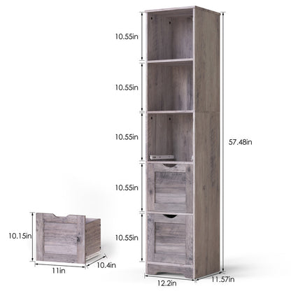 Bathroom Floor Cabinet with 3 Drawers 2 Shelves