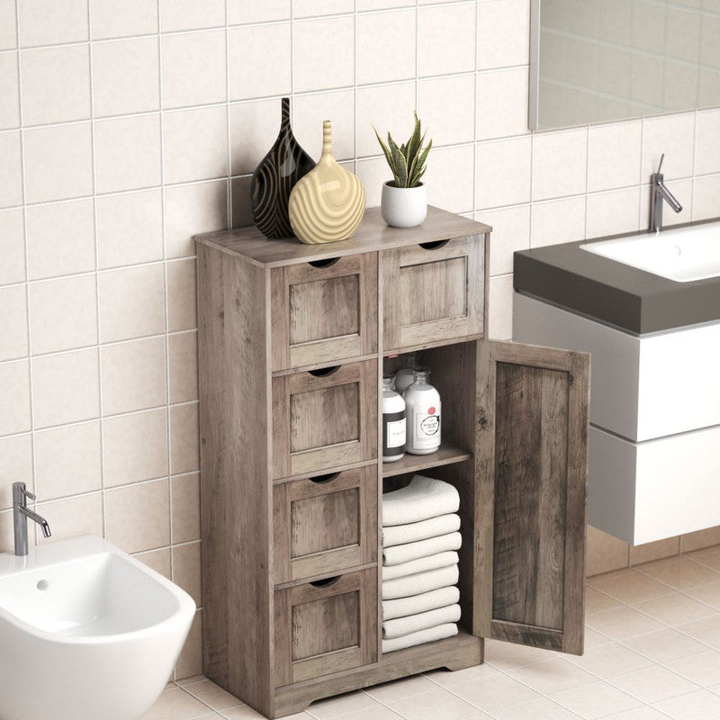 Bathroom Storage Cabinet with Storage 5 Drawers and 1 Door