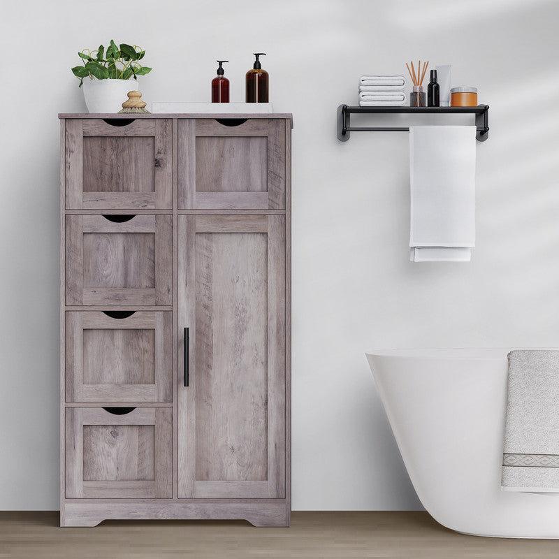 Bathroom Storage Cabinet with Storage 5 Drawers and 1 Door